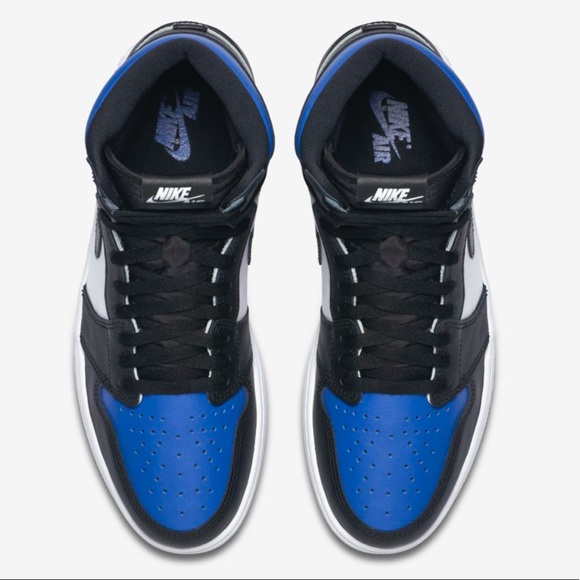 NEW NIKE AIR JORDAN 1 RETRO HIGH OG ROYAL TOE - Picture 7 of 8